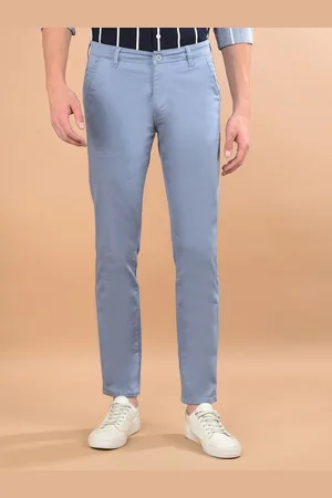 Canary London Men Smart Slim Fit Wrinkle Free Mid - Rise Chinos Trousers