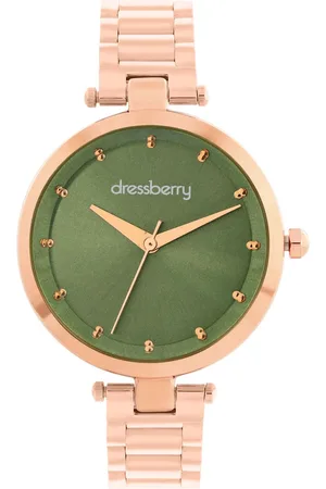 DressBerry Women Brass Dial & Straps Analogue Watch DB-SS24-18C
