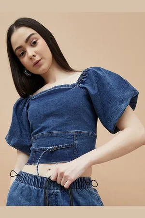 Lifestyle Women Puff Sleeve Cotton Top