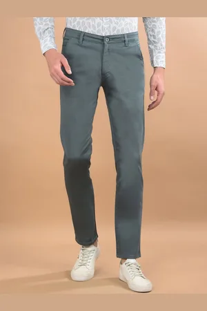 Canary London Men Smart Slim Fit Wrinkle Free Mid-Rise Chinos Trousers