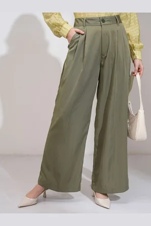 Tokyo Talkies Women Formal Pleated Wideleg Trouser