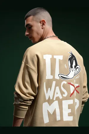 Highlander Warner Bros Daffy Duck Men Drop Shoulder Oversized Sweatshirt