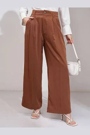 Tokyo Talkies Women Formal Pleated Wideleg Trouser