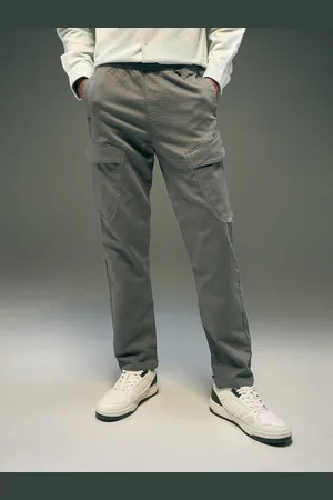 Flying Machine Men Cotton Mid-Rise Regular Fit Flat-Front Cargos Trousers