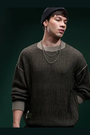 Highlander Men Embellished Round Neck Sweater
