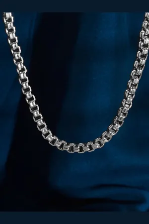 Salty Stainless Steel Bold Link Silver Necklace