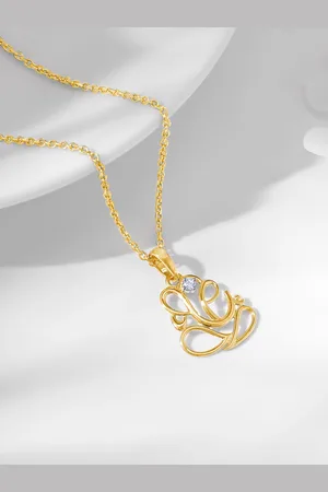 GIVA Women 14K Gold Diamond Pendant