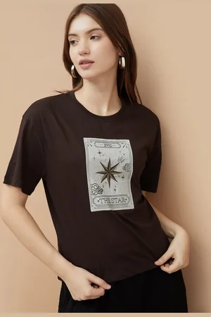 Lifestyle Women Graphic Printed Round Neck Cotton T-shirt