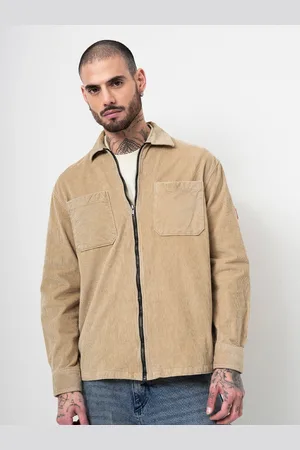BRITISH CLUB Men Spread Collar Solid Cotton Casual Tailored Jacket