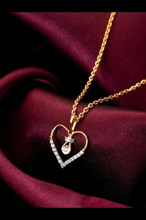 GIVA Women 18K Gold Diamond Pendant