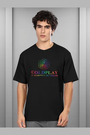 bullmer Men Coldplay Printed Relaxed Fit Casual T-shirt