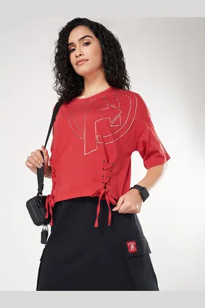 Pantaloons Women Round Neck Cotton Top