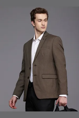 Louis Philippe Slim Fit Notched Lapel Collar Single Breasted Formal Blazer