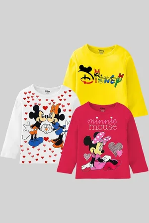 Miss and Chief Girls Pack Of 3 Graphic Printed Cotton T-shirts