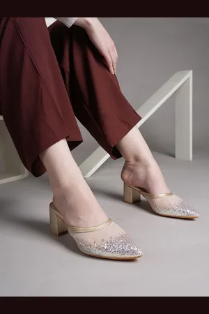LAVIE Embellished Block Heel Mules