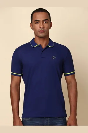 Allen Solly Men Polo Collar Solid Pure Cotton T-shirt
