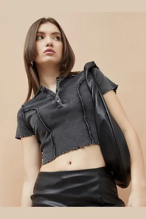 Lifestyle Women Polo Collar Cotton T-shirt