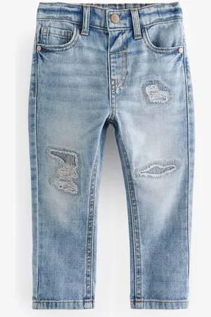 Next Boys Pure Cotton Mildly Distressed Heavy Fade Jeans
