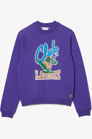 Lacoste Men Purple Printed Sweatshirt