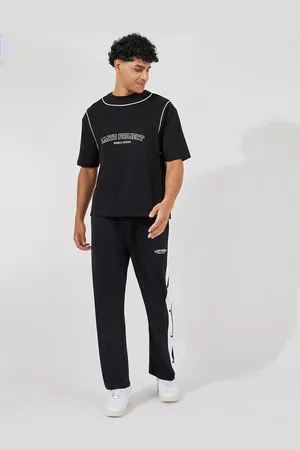 Styli Premium Hd Print Layered Oversized T-Shirt And Relaxed Fit Jogger Co-Ord