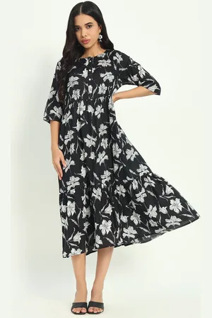 Kalini Women Floral Printed Fit & Flare Midi Dress