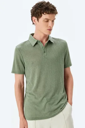 Koton Men Solid Polo Collar T-shirt