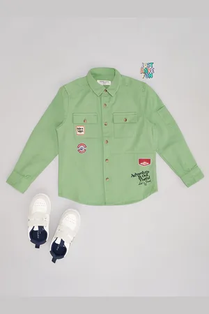 Pantaloons Boys Spread Collar Typography Printed Cotton Casual Shirt