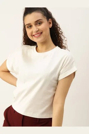 DressBerry Women Round Neck Crop Top
