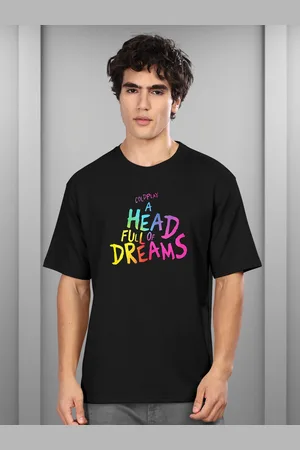 bullmer Men Coldplay Printed Relaxed Fit Casual T-shirt