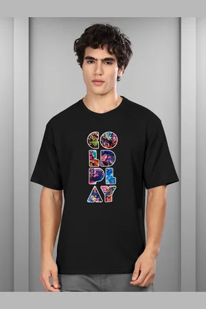 bullmer Men Coldplay Printed Relaxed Fit Casual T-shirt
