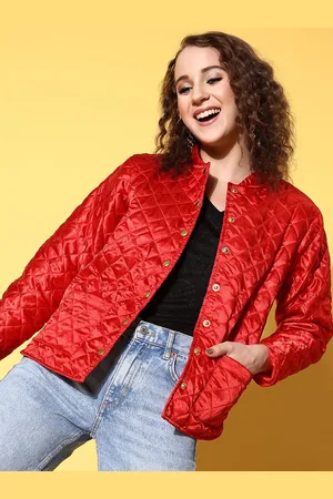 Sassafras Women Quilted Jacket with Embroidered