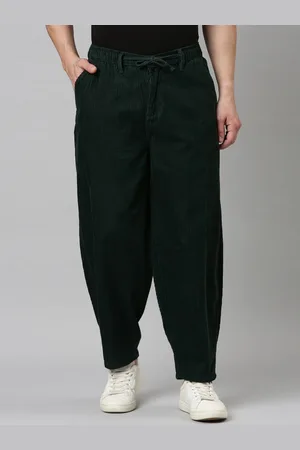CINOCCI Men Loose Fit Corduroy Trousers