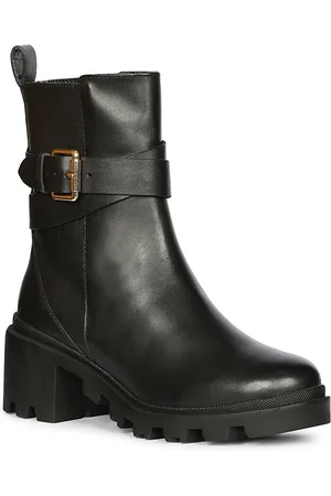 SAINT G. Women Leather Block-Heeled Chelsea Boots