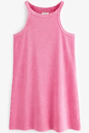 Next Girls Cotton Ribbed Racer Jersey Dress