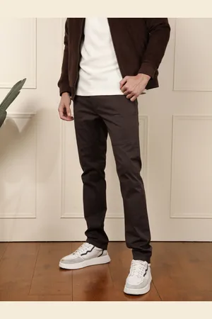 WROGN Men Grey Slim Fit Chinos Trousers