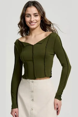 KOTTY Women Cotton Fitted Crop Top