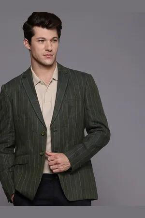 Louis Philippe Slim Fit Notched Lapel Collar Single Breasted Casual Blazer