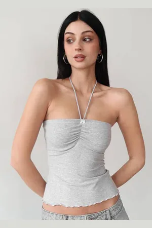 HERE&NOW Women Halter Neck Tube Top