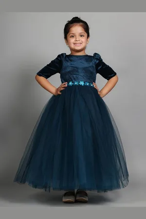 Toy Balloon Kids Girls Round Neck Gown Maxi Dress