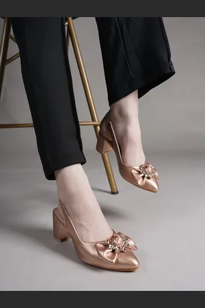 LAVIE Women Embellished Block Heel Pumps with Bows