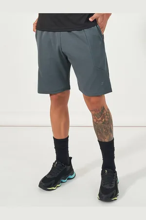 Styli Men Grey Mid-Rise Training Sports Shorts