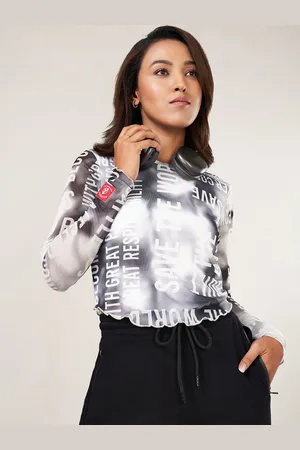 Pantaloons Women Typography Printed Top