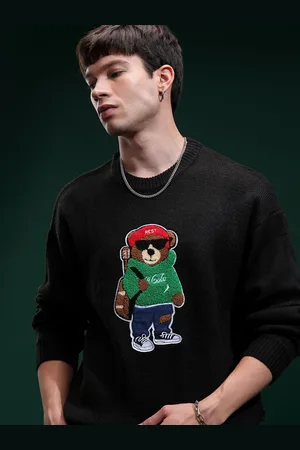 Highlander Men Embellished Round Neck Sweater