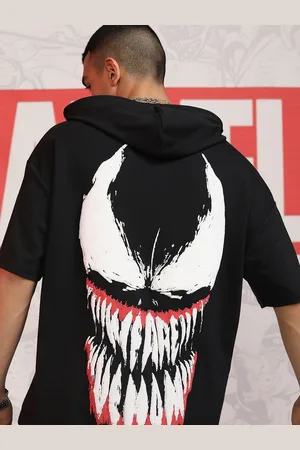 Highlander Bat Man & Joker Men Purple Oversized Drop Shoulder Hoodie Sweatshirt