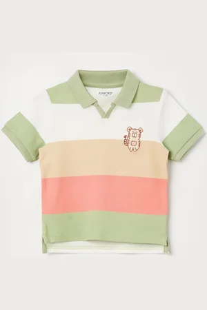 Lifestyle Boys Striped Polo Collar Cotton T-shirt