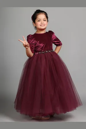 Toy Balloon Kids Girls Net Fit & Flare Maxi Dress
