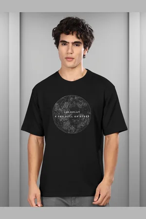 bullmer Men Coldplay Printed Relaxed Fit Casual T-shirt