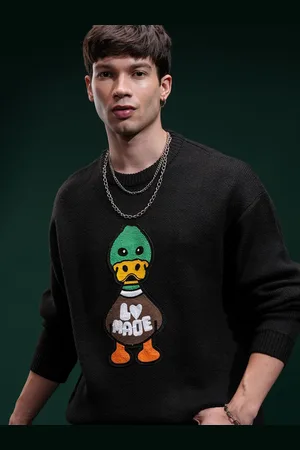 Highlander Men Embellished Round Neck Sweater