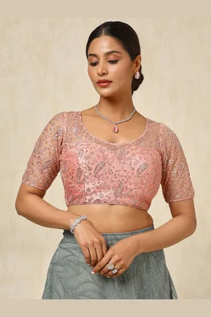 Soch Embroidered Padded Saree Blouse