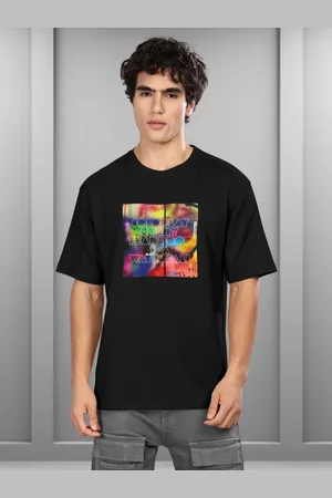 bullmer Men Coldplay Printed Relaxed Fit Casual T-shirt